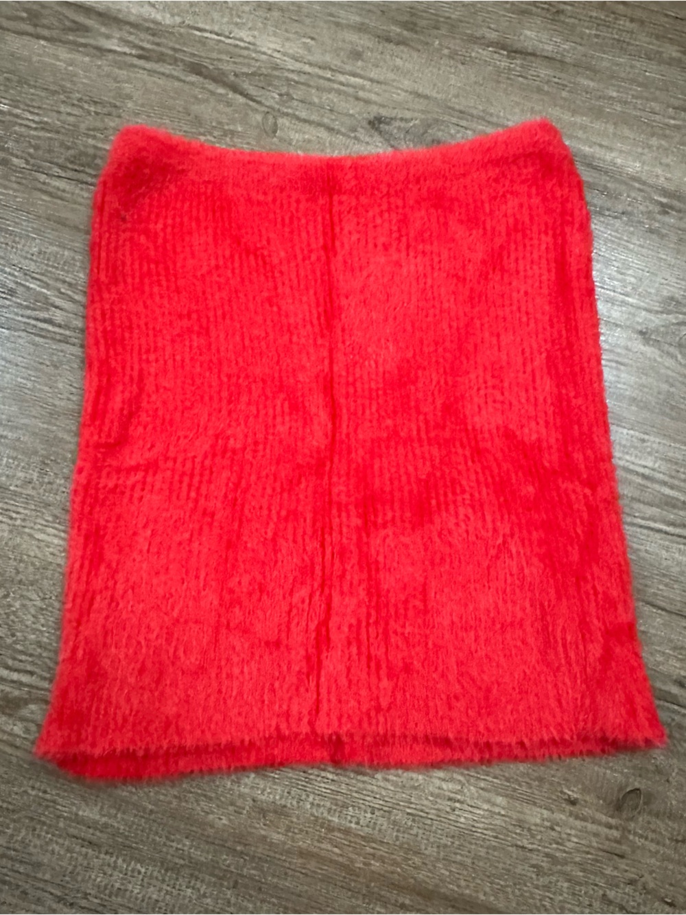 art class Red Fuzzy Knit Pencil Skirt for Kids